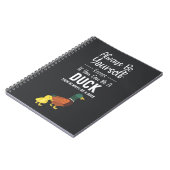 Cute Duck Gifts Funny Humor Animals Quote Cartoon ノートブック (左側)