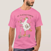 Cute Duck Professional on Scooter Daily Planner Tシャツ (正面)