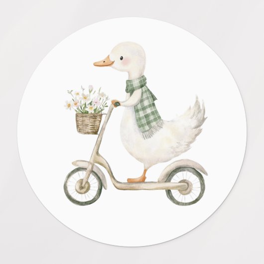 Cute Duck Stickers ラベル (デザイン2)