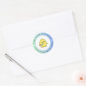 Cute Duck Thank You Sticker ラウンドシール (封筒)