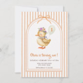 Cute Duckling Birthday Party Invitation 招待状 (正面)