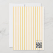 Cute Duckling Garden First Birthday QR Code  招待状 (裏面)