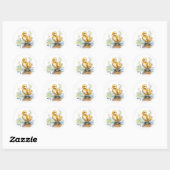 Cute Duckling Gender Neutral Baby Shower ラウンドシール (シート)