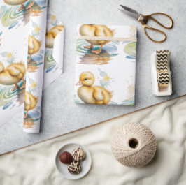 Cute Duckling Gender Neutral Baby Shower ラッピングペーパー
