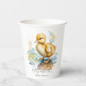 Cute Duckling Gender Neutral Baby Shower 紙コップ (正面)