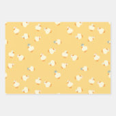 Cute Ducks Set Of 3 Baby Shower ラッピングペーパーシート (正面2)