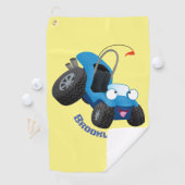 Cute dune buggy off road vehicle cartoon ゴルフタオル (インサイチュ)