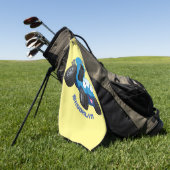 Cute dune buggy off road vehicle cartoon ゴルフタオル (グリーン)