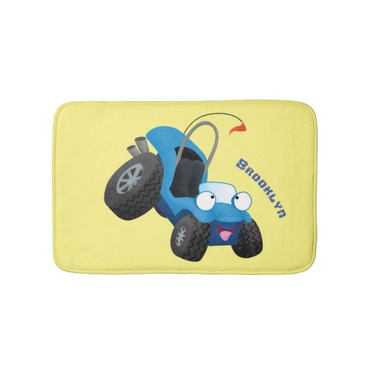 Cute dune buggy off road vehicle cartoon バスマット (正面)