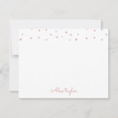 Cute dusty rose stars kids Personalized Stationery ノートカード (正面)