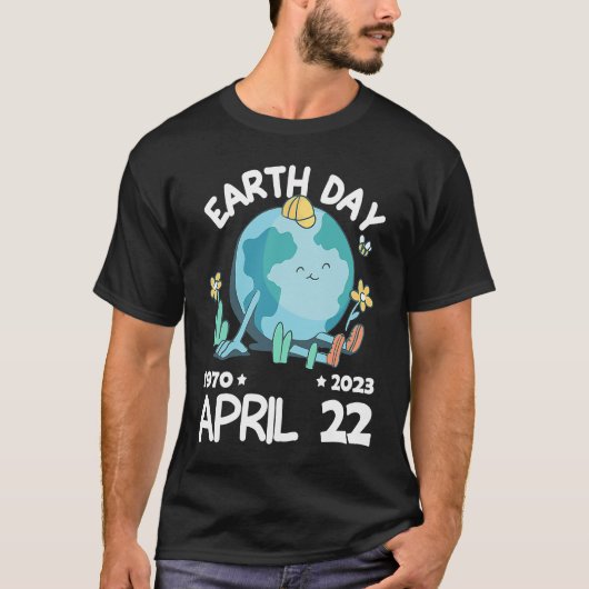 cute earth day 53rd anniversary earth day  13 tシャツ (正面)