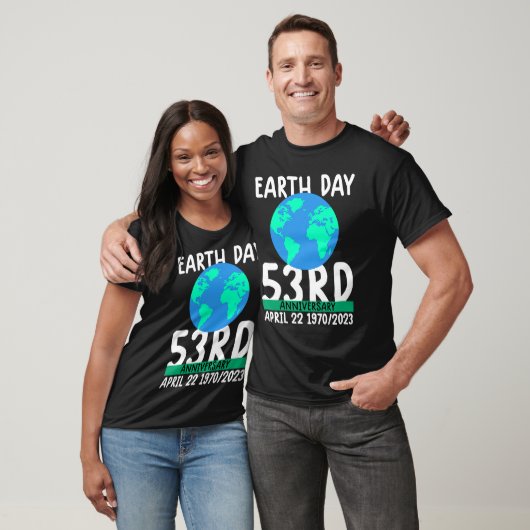 cute earth day 53rd anniversary earth day  2 tシャツ (ユニセックス)