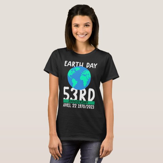 cute earth day 53rd anniversary earth day  2 tシャツ (正面フル)