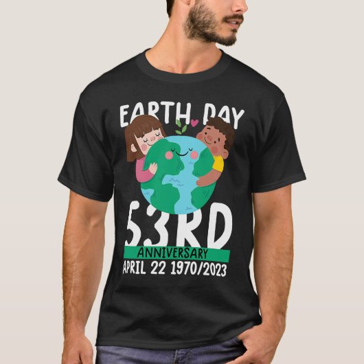 cute earth day 53rd anniversary earth day tシャツ (正面)
