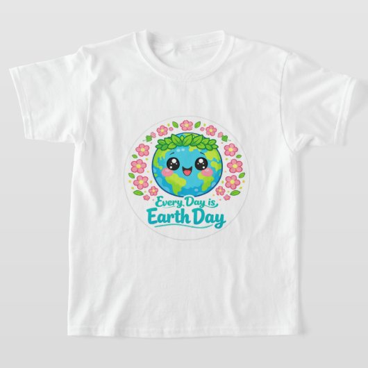 Cute Earth Day Boys T-Shirt Tシャツ (レイダウン)