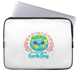 Cute Earth Day Electronics Bag ラップトップスリーブ