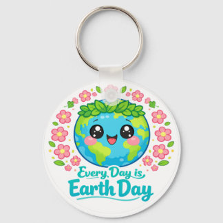 Cute Earth Day Keychain キーホルダー