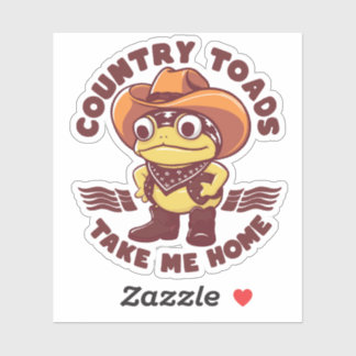 Cute Earth Toad Puns Country Toads Take Me Home シール