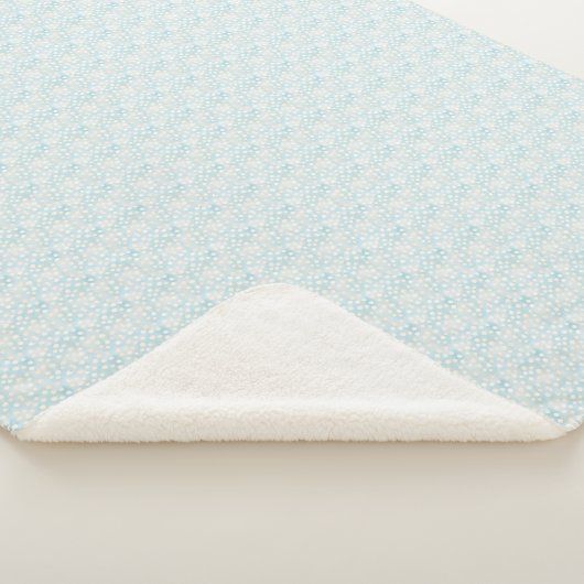 Cute Easter Blue Polka Dot Sherpa Blanket シェルパブランケット (3/4)