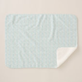 Cute Easter Blue Polka Dot Sherpa Blanket シェルパブランケット (正面(横))