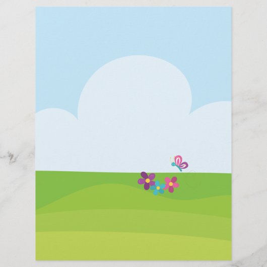 Cute Easter Brunch Egg Hunt Party Flyer チラシ (裏面)