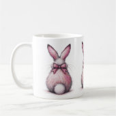 Cute Easter Bunny  コーヒーマグカップ (左)
