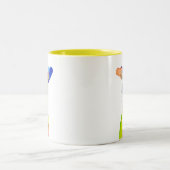 Cute Easter bunny  ツートーンマグカップ (中央)