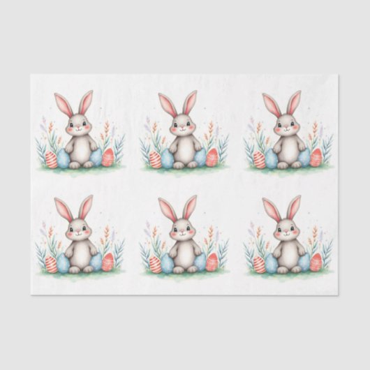 Cute Easter Bunny And Eggs Popular Collection 薄葉紙 (正面)