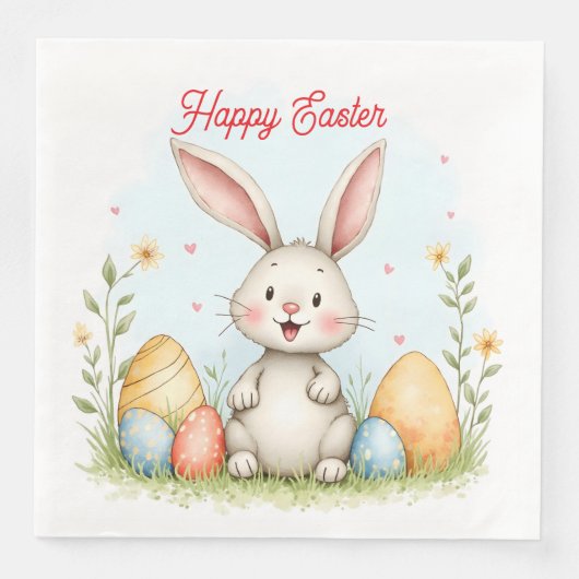 Cute Easter Bunny And Eggs Trendy Collection (正面)