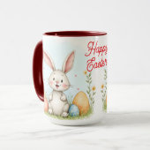 Cute Easter Bunny And Eggs Trendy Collection マグカップ (正面左)