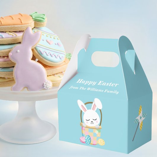 Cute Easter Bunny Baby Blue Customized Party フェイバーボックス