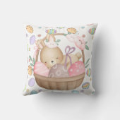 Cute Easter Bunny Basket  クッション (裏面)