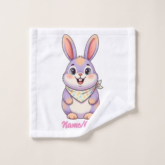 Cute Easter Bunny Cartoon ウォッシュタオル (ウォッシュタオル)