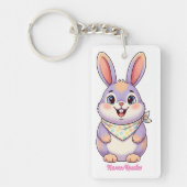 Cute Easter Bunny Cartoon キーホルダー (正面)