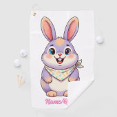 Cute Easter Bunny Cartoon ゴルフタオル (インサイチュ)