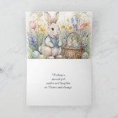 Cute Easter Bunny Children's Holiday Card シーズンカード (内部)