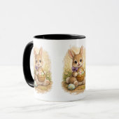 Cute Easter Bunny Coffee Mug – Adorable Bunny マグカップ (正面左)