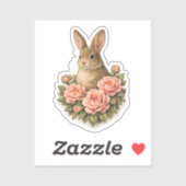 Cute Easter bunny Custom-Cut Vinyl Sticker シール (シート)