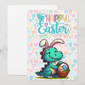 Cute, Easter bunny dinosaur シーズンカード (正面/裏面)