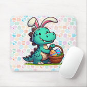 Cute, Easter bunny dinosaur Mouse Pad マウスパッド (マウス)