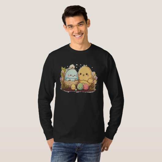 Cute Easter Bunny Easter Egg Men Women Kids  13 Tシャツ (正面フル)