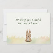 Cute Easter Bunny Egg Hunt & Picnic シーズンカード (裏面)