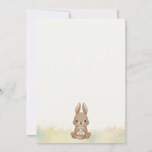 Cute Easter Bunny Egg Hunt & Picnic Party 招待状 (裏面)