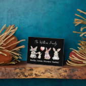 Cute Easter Bunny Family Plaque – Personalized  フォトプラーク (側面)