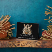 Cute Easter Bunny Family Plaque – Personalized  フォトプラーク (側面)