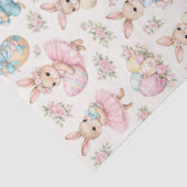 Cute Easter Bunny Floral Pattern - Pastel Spring  薄葉紙 (詳細)