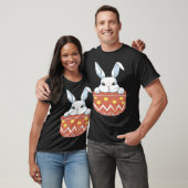 Cute Easter Bunny in a Pocket Bunny  Kids Boys Gir Tシャツ (ユニセックス)