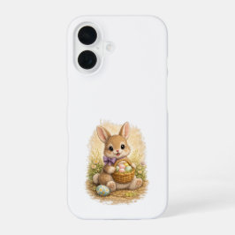 Cute Easter Bunny iPhone 16 Case Kawaii Art 16ケース