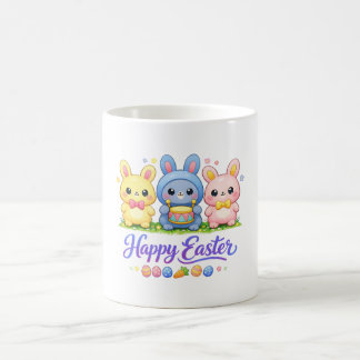 Cute Easter Bunny Kawaii Cartoon Spring Illustrati コーヒーマグカップ