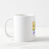 Cute Easter Bunny Kawaii Cartoon Spring Illustrati コーヒーマグカップ (左)